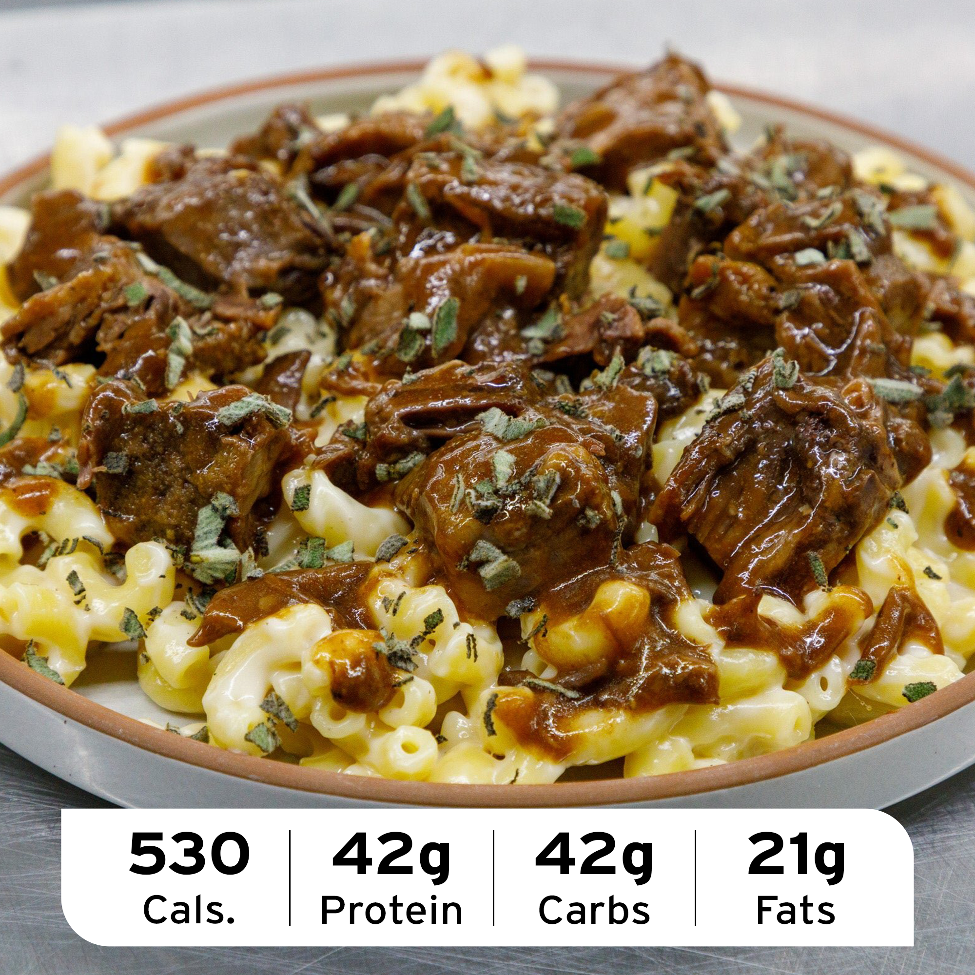 Braised Beef White Cheddar Truffle Mac